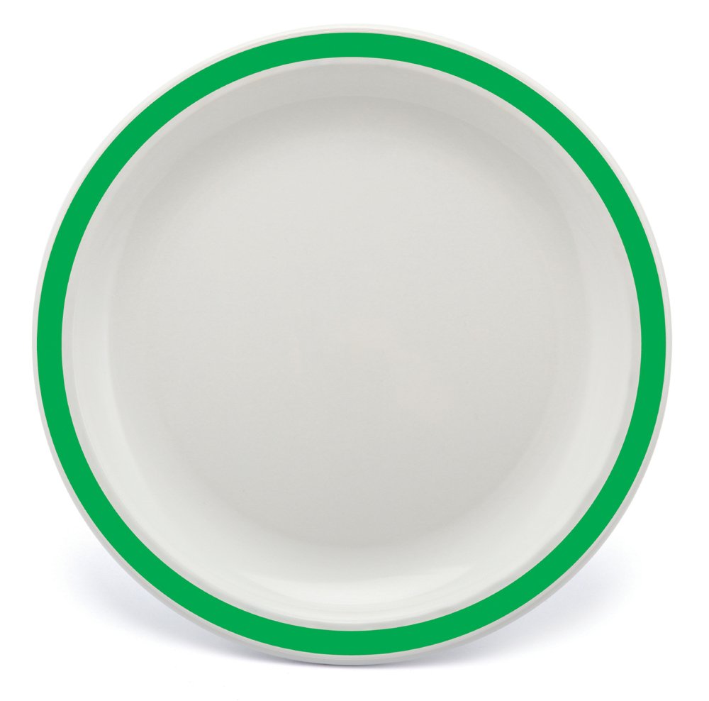 Harfield 17cm Polycarbonate Rimmed New Duo Plate Emerald (Pack of 4)