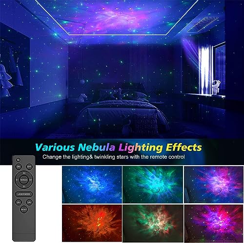 Image of TOYTONIC Astronaut Star Projector Night Light with Remote Control, Rotating Galaxy Lamp for Kids Bedroom, Soothing Nebula Light for Baby Nursery, Birthday Gift for Boys & Girls