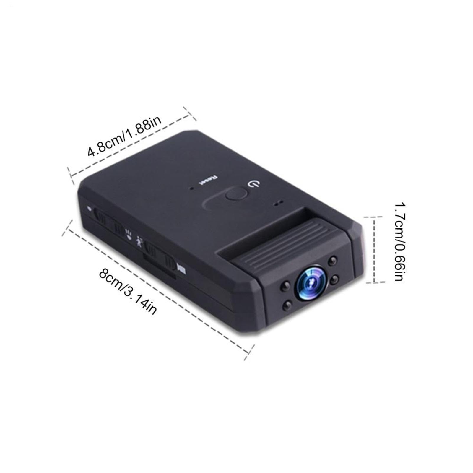 Telecamera per il corpo – HD 5 cm indossabile, registratore visione | notturna, cattura audio dello schermo | Mini poliçe Style Clip Cam Security Sport Outdoor Action Device Video Recorder Securi