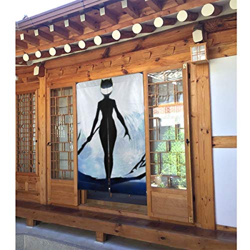 Hkdfjg Anime Du-rar-ara Door Curtains Blackout Protection Privacy Dust-Proof Door Curtain Blind for French Door Panel Doorways or Windows Wall Mount Multifunction Door Curtain