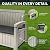 EconoHome 3 Seat Outdoor Storage Bench with Rain Cover - 90 Gallon Capacity - Weatherproof Resin Bench for Patio, Porch, Garden, Yard, Pool Area - Furniture for Pool Accessories, Gardening Tools
