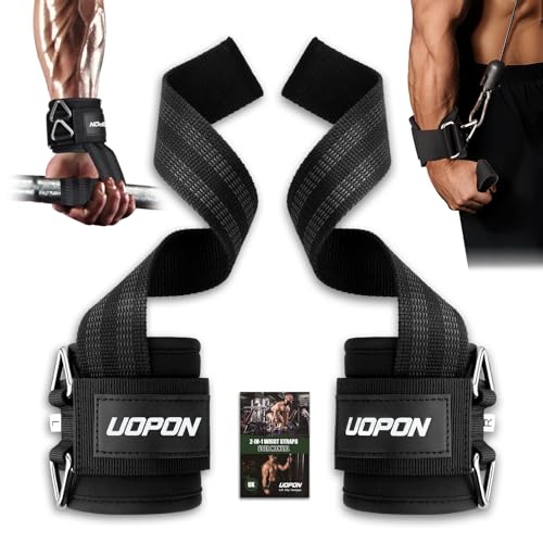 Weight Lifting Straps 2-in-1 Anti-Slip Gym Straps