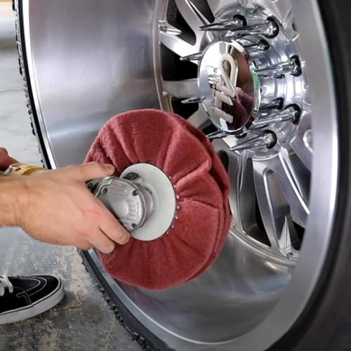 Image of 10 inch Non-Woven Airway Satin Buffing Wheel, 5 /8 inch Arbor Hole | Surface Prep Wheel for Angle Grinder, Ideal for Sanding & Polishing Aluminum, Stainless Steel - 2 PCS