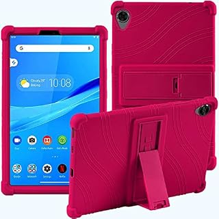 Lenovo Tab M8 Tablet Case (TB-8705F/TB-8505F/tb-8506F) 8-inch, ATOOZ for Lenovo M8 2nd Gen & 3rd Gen Silicone Case with PC Bracket (Rose Red)