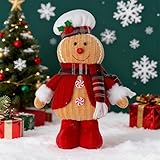 Couple de poupées : cette peluche bonhomme en pain d'épice de décoration de Noël est pleine de charme. Les poupées en pain d'épice sont parfaites pour les hommes et les femmes et sont soigneusement fabriquées. Son expression charmante et ses designs complexes en font quelque chose de très spécial. Ils ajoutent une touche de magie de Noël à votre maison. Ils sont parfaits pour jouer aux enfants ou comme décoration pour les adultes.