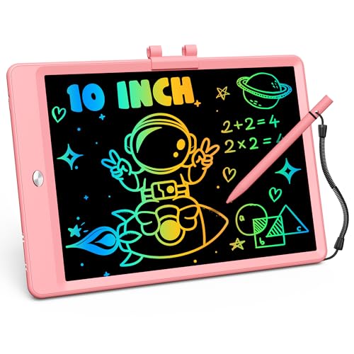 ORSEN LCD Writing Tablet 10 Inch Colorful Doodle Board Drawing Pad for Kids Toddler Toys for 3 4 5 6 7 8 Year Old Girls Boys Gifts (Pink)