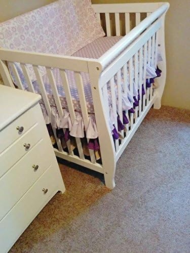 Purple & Gold Crib Bedding, changing pad cover, & nursery pillow cover image 4