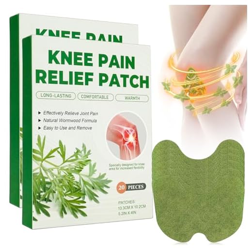 Holilo Parche para Aliviar el Dolor de Rodilla, 40 Parches Dolor Rodilla, Parches para Aliviar el Dolor de Ajenjo para Inflamación de Rodilla, Espalda, Hombros y Cuello