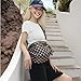Pallocoo Checkered Crossbody Bag for Women - Nylon Sling Bags with Shoulder Strap, Wallets Purse Handbags (Brown)