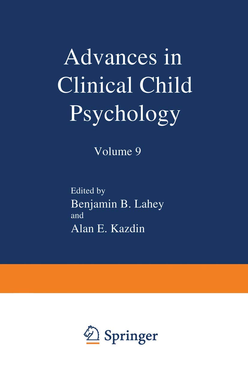 Buy Advances in Clinical Child Psychology — BookShops.in