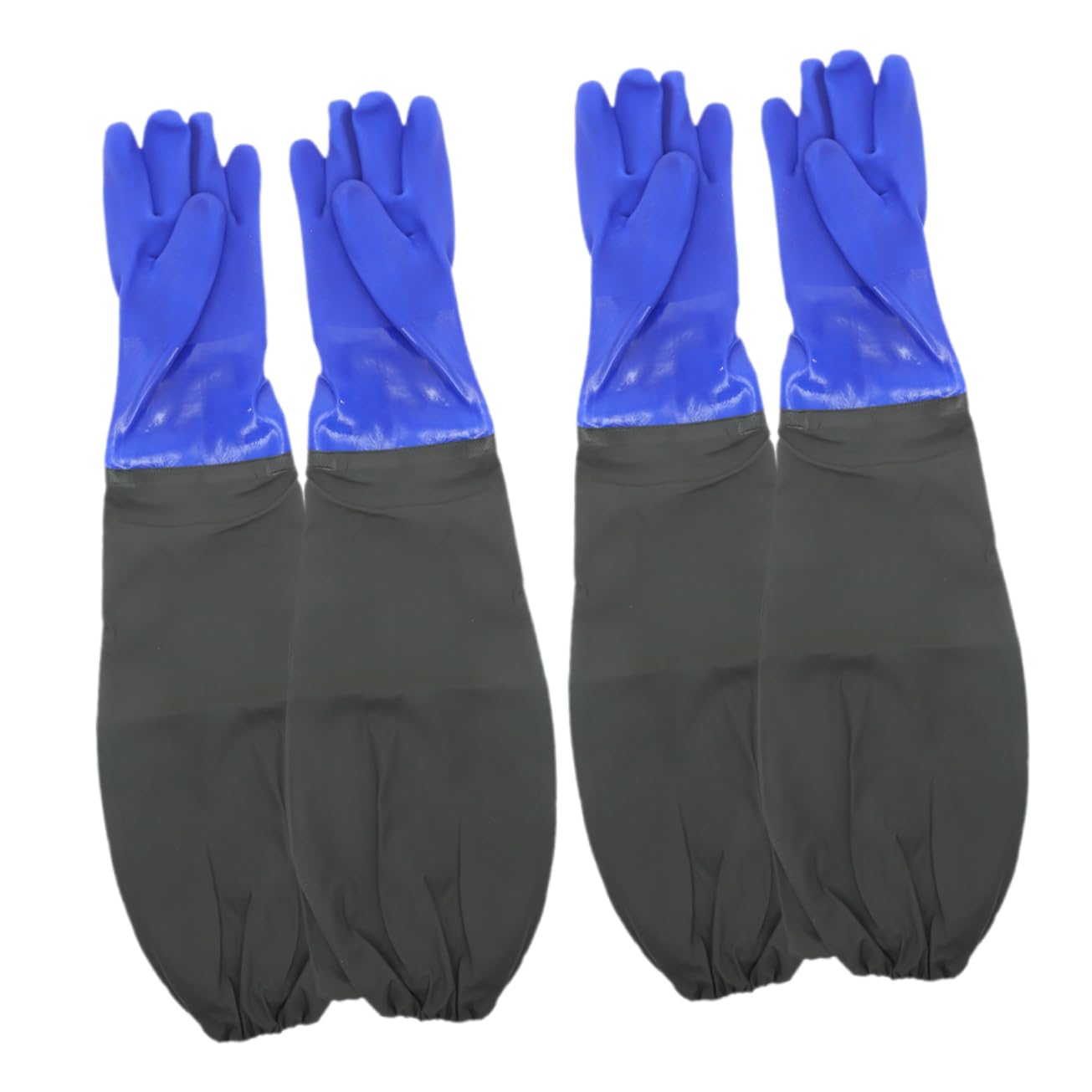 Zerodeko 2paia Guanti Lunghi in Gomma Impermeabili Fodere per Guanti per Acquario Riutilizzabili Protezione Estesa al Gomito Adatti per Cucina Lavaggio Piatti e Faccende Domestiche