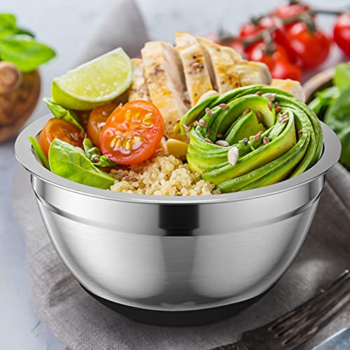 Mixing-Bowls-with-Airtight-Lids-5pcs-Stainless-Steel-Metal-Nesting-Bowls-for-Kitchen-Non-Slip-Silicone-Bottom-Size-5-35-2-15-1QT-Measuring-Marks-Fit-for-Mixing-Serving