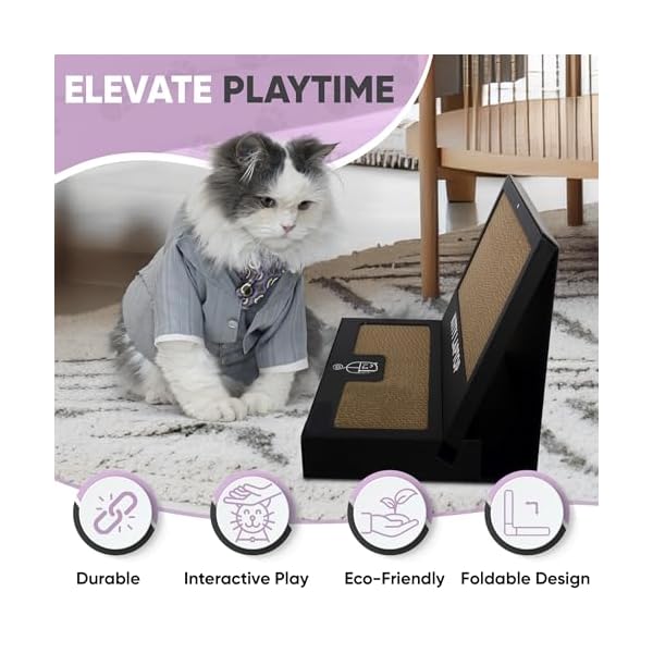 Kitty Laptop - Spielzeug für Katzen mit interaktiver Plüschmaus mit Katzenminze - Katzen-Computerspielzeug gegen Langeweile mit 50 Aufklebern – Bild 4
