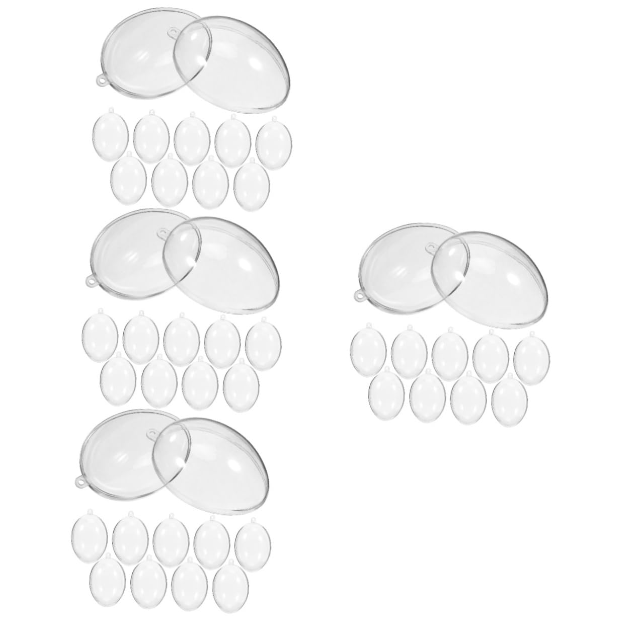 PRETYZOOM 4 Juegos Bola Transparente Bola De Acrilico Rellenable con Decoraciones De Su Elección Árbol De Navidad Colgando Bolas Bola De Decoración De Navidad Acrílico 10 Uds * 4