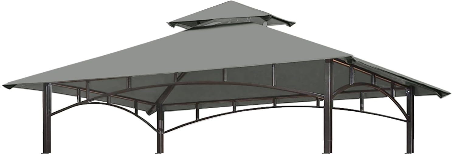 Eurmax USA High Performance Grill Gazebo Canopy Replacement Cover 5x8 BBQ Gazebo Shelter Top(Gray)