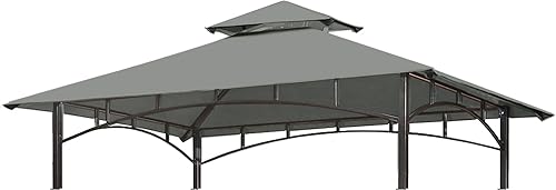 Miniatura 8 de Eurmax USA Cubierta de Reemplazo para Cenador de Parrilla de Alto Rendimiento 5x8, Toldo para Refugio de Barbacoa (Cacao)