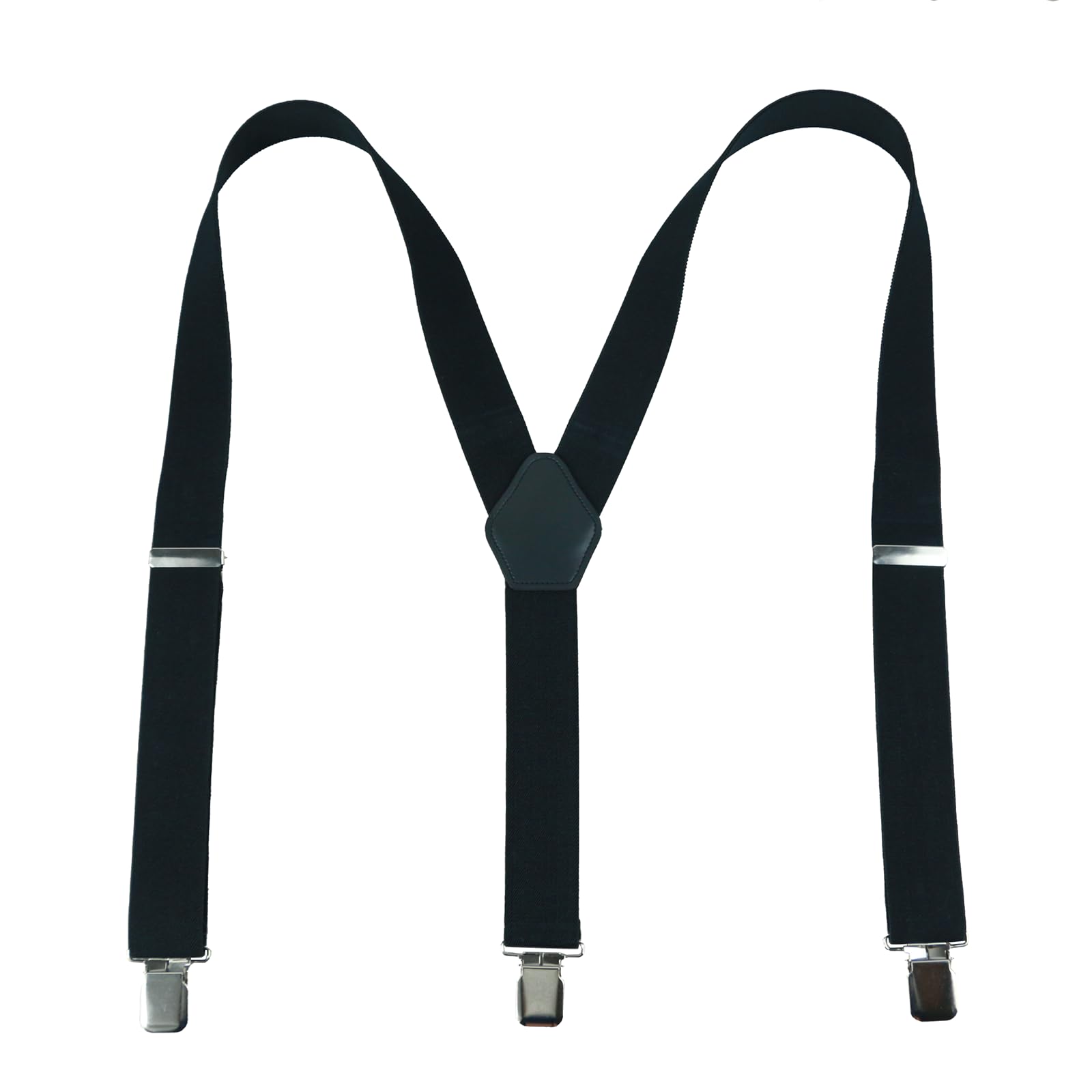 Men's Vintage 1 1/2" Wide Y-Back Suspenders Heavy Duty Adjustable Braces with Metal Clips