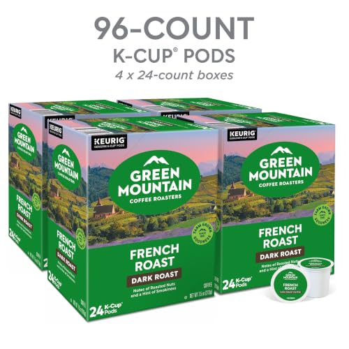Image of Green Mountain Coffee Roasters French Roast, Single-Serve Keurig K-Cup Pods, Dark Roast Coffee Pods, 96 Count