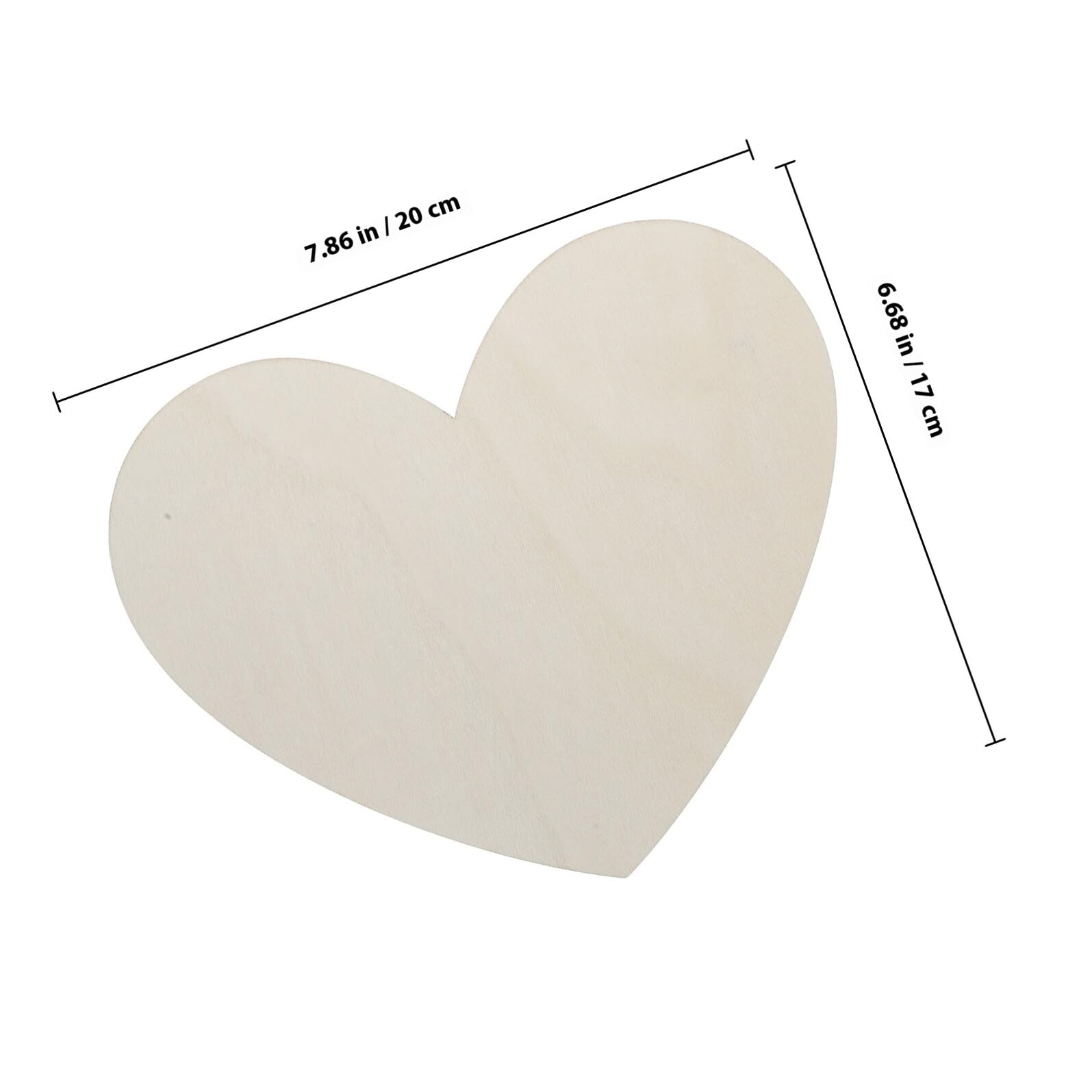 Zerodeko 30 Stück Herz aus Unfertigen Holzscheiben mit Glatter Oberfläche für Vielseitige Herzbastelarbeiten und Dekorationen zu Hochzeiten und Valentinstag