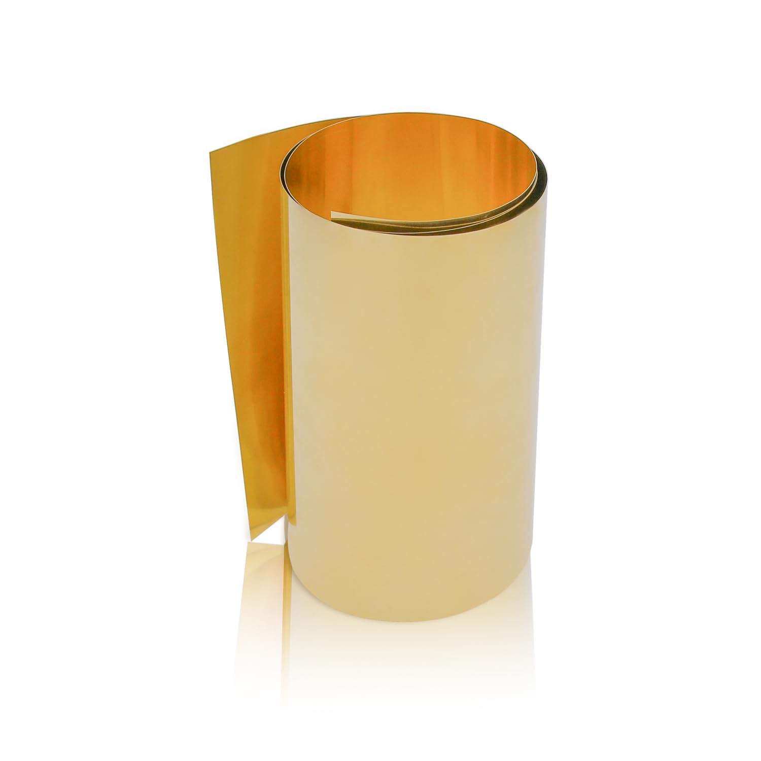 Messingblech Rolle 0,4mm x 200mm x 1000mm, Dünne Messingfolie Goldfarben, Präzisionsfolie für Modellbau, DIY Basteln, Kunsthandwerk & Industrie-Reparaturen, Biegsames Metallblech