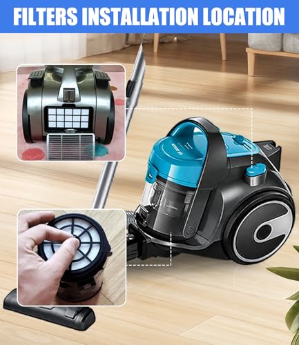 Filter Zubehör für Bosch BZ152EF Serie 2 Staubsauger BGC05A220A, BGC05A320, BGC05A322, BGC05AAA1, BGS05A221, BGS05A222, BGS05AAA2/01, BGS05A220/02, 2 Hepa-Filter Motorschutzfilter + 2 Abluftfilter