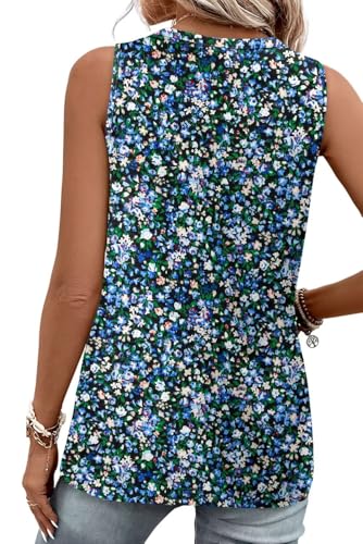 KISSMODA Womens Boho Tops for Summer Sleeveless Tanks Loose Fit Casual Blouse Daily Shirts for Leggings (S-3XL)