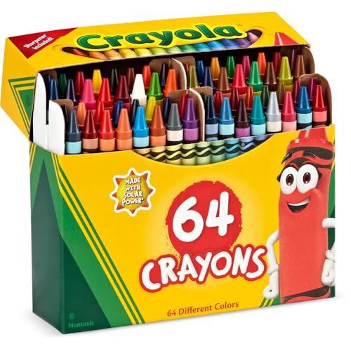 image for 975 Supply 64 Crayons Per Box, Classic Colors, Built In Sharpener, For