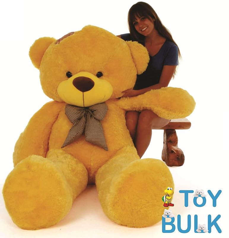 Image of 6.5 Feet Yellow Teddy Bear | Giant Soft Plush Toy for Kids & Adults | Jumbo Cuddly Stuffed Animal | Birthday, Anniversary & Valentine's Gift for Loved Ones