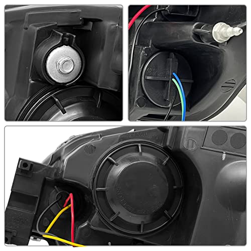 Adcarlights For 2006 2007 2008 2009 2010 2011 2012 2013 Chevy Impala Headlight Assembly Compatible With 14-15 Impala Limited / 06-07 Monte Carlo Chrome Housing Amber Reflector Replacement Pair #TOP5