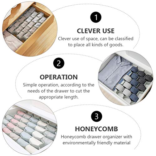CLISPEED Organizador de Gaveta Favo de Mel para Meias Cuecas Sutiãs Calcinhas Roupas de Bebê Gaveta