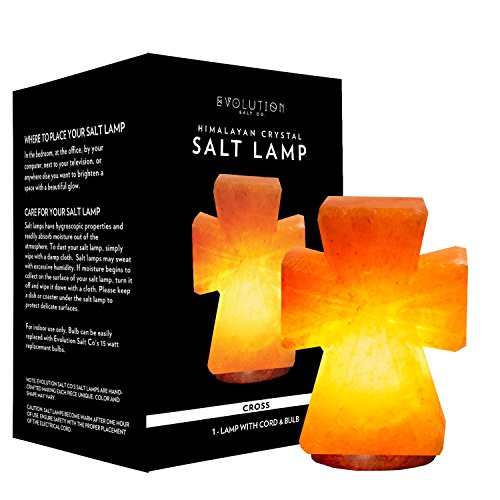 Evolution Salt ECRS-01 Cross Crystal Himalayan Salt Lamp 4-6 lbs