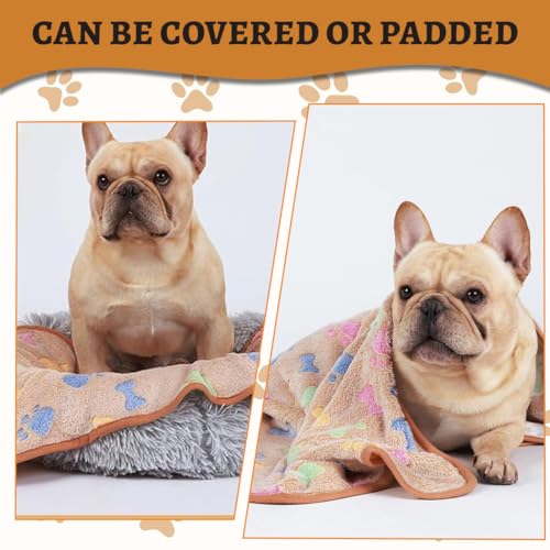 KOLZEMV 2 PC Wasserdichte Hunde-Decke für Grosse Hunde 60x40cm - Outdoor Waschbare Sofaschutz aus Sherpa Fleece, Flauschig und Weich