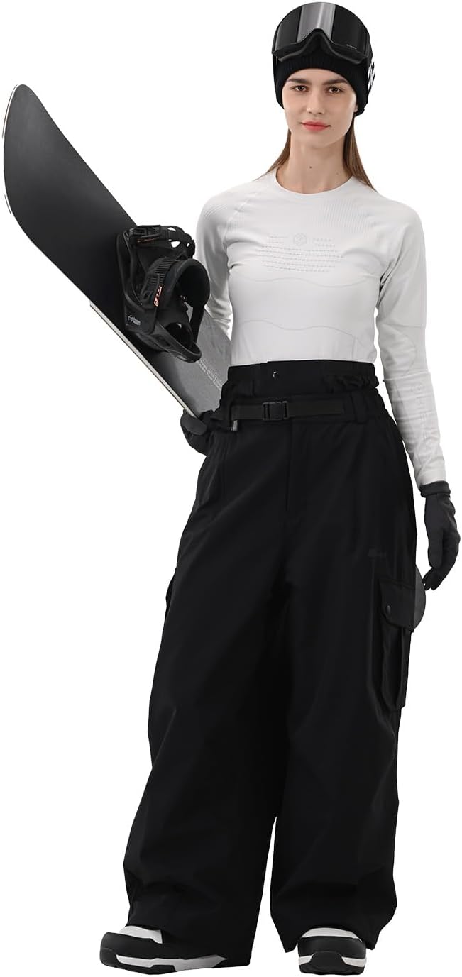 HIGH EXPERIENCE Snowboard Pants for Women Men Baggy Ski Pants Snow Loose Warm Insulated Winterproof Waterproof - Image 3