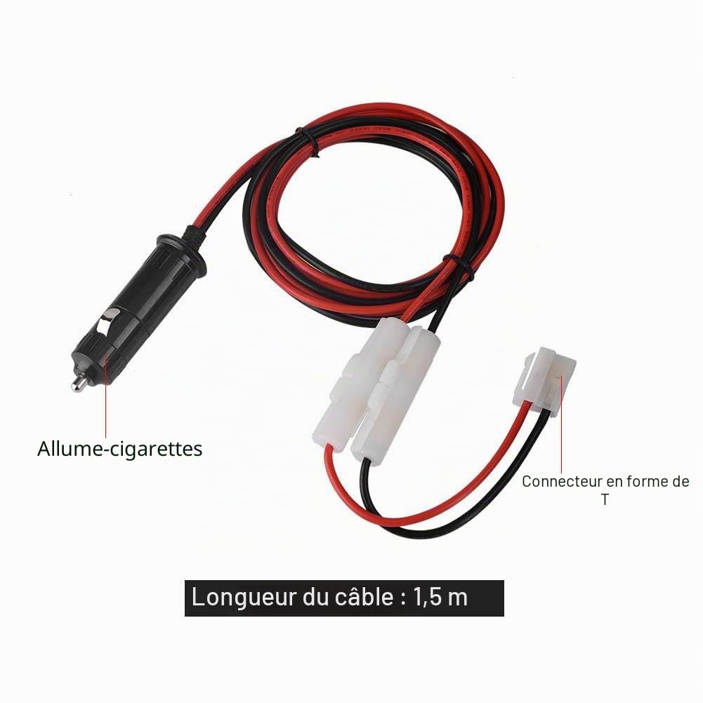 Câble d'alimentation de Radio Mobile pour Voiture, Allume-Cigarette pour en Forme de T Bewinner pour installations de Radio Mobile et Autres câbles pour Automobiles FT