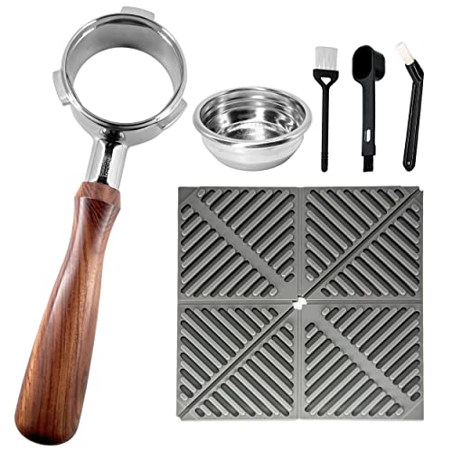 NEOUZA Portafilter z trzema uszami, 58 mm, do ekspresu do kawy, kompatybilny z Breville Sage Barista Max stal nierdzewna (zestaw prezentowy)