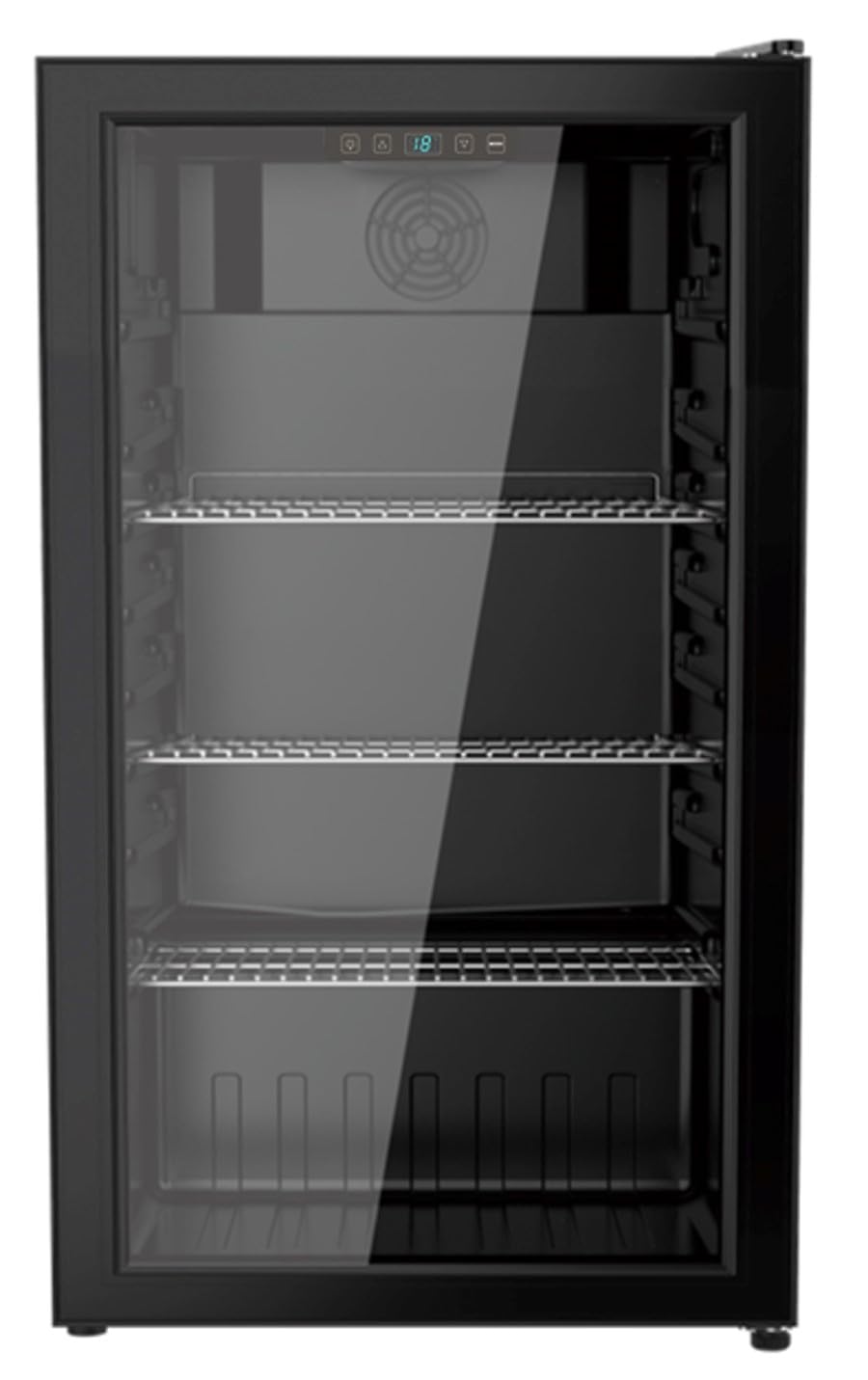YUNA Cool-View GKS90B Glastürkühlschrank | 89 L | schwarz