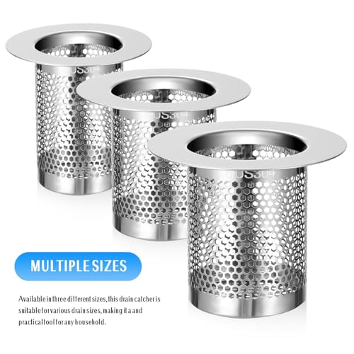 Colador para lavabo y bañera en acero inoxidable DOITOOL 3 piezas miniatura 5