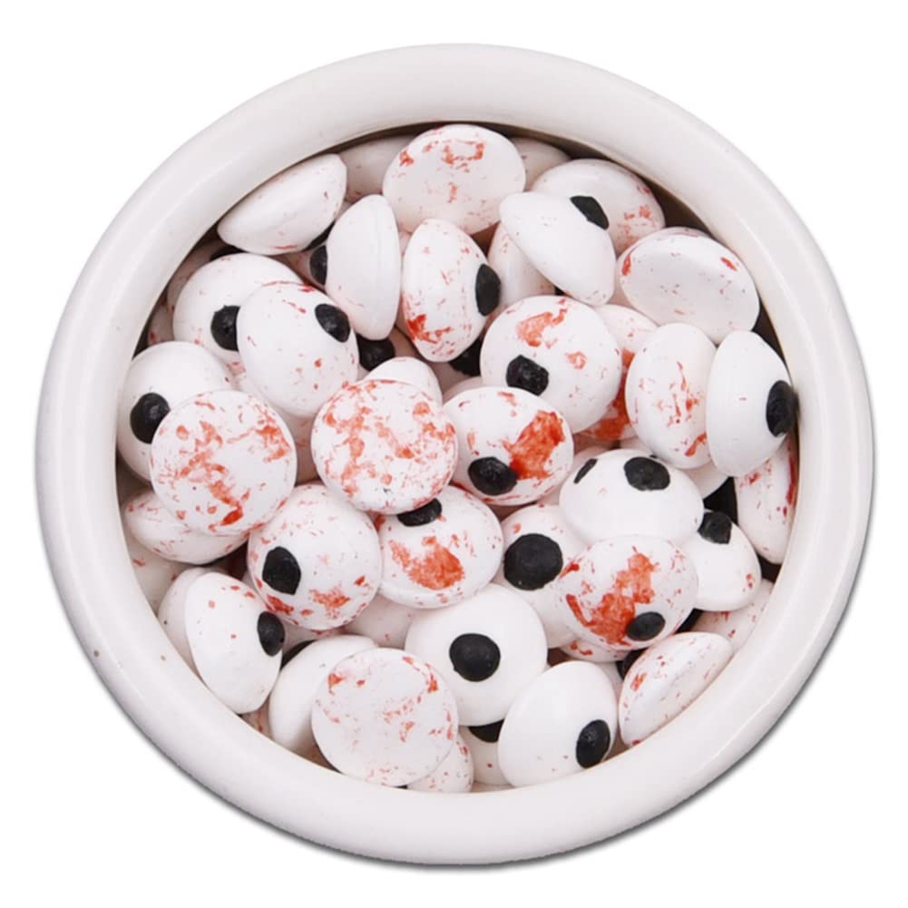 1 Bottle Candy Eyes Bloody Red Eyeballs Cake Cupcake Toppers Edible Eyes for Decorating - Halloween, Christmas, Easter, and Edible Art Project Candy Decorations