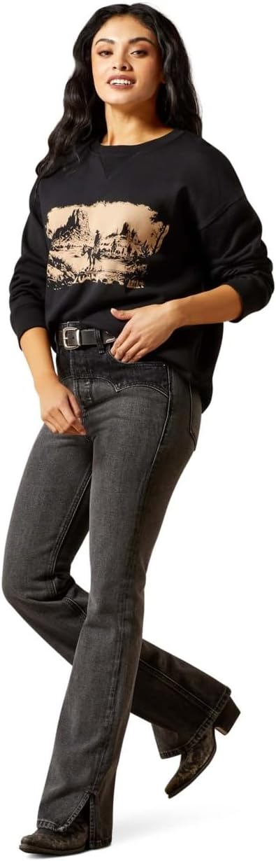 ARIAT Womens Outlaw Oversized Sweatshirt - Image 3
