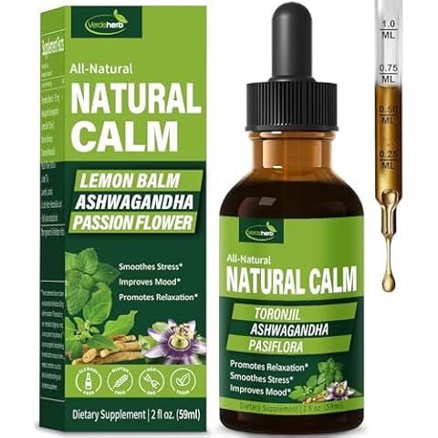 Verdeherb 100% Natural Herbal Drops, Lemon Balm Ashwagandha Passion Flower Extract, Non-GMO. 2oz Cover