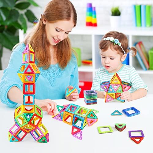 KIDCHEER Magnet Building Tiles, 64PCS Magnetic 3D Building Blocks Set for Kids, Magnetic Educational Stacking Blocks Boys Girls Toys Christmas Toddler Gifts 8 51M3mIkokDL. AC