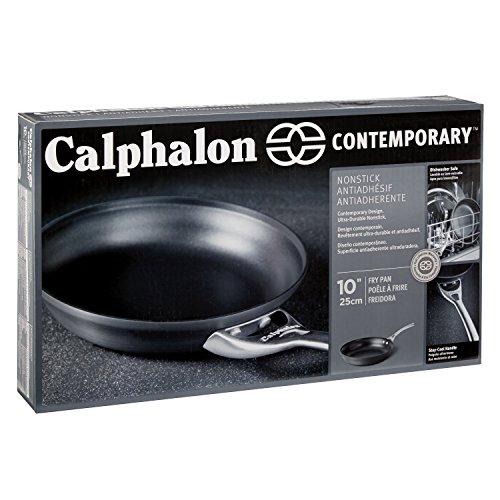 Calphalon Contemporary Hard-Anodized Aluminum Nonstick Cookware, Omelette Fry Pan, 10-inch, Black