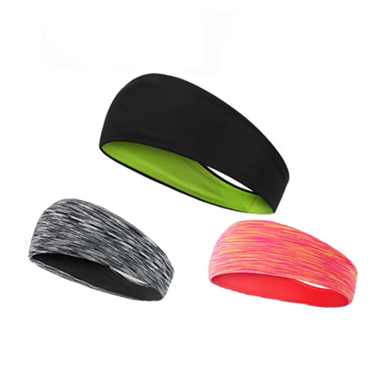 Didiseaon 9piezas Elásticas Absorbentes De Sudor Para y Gimnasio Accesorio y Running Naranja Gris