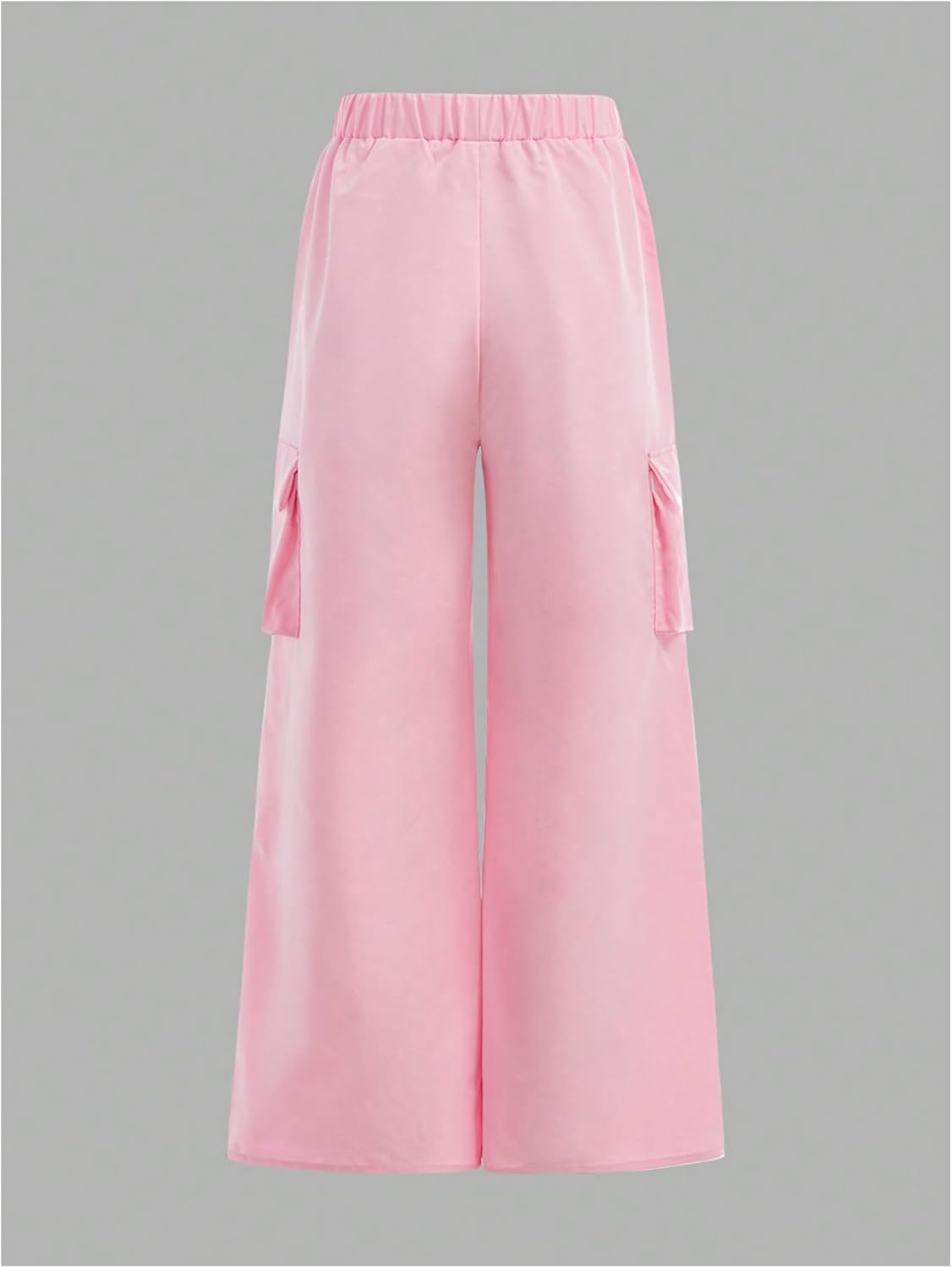 WDIRARA Girl's 2 Piece Bow Graphic Outfits Short Sleeve Crop Top and Wide Leg Cargo Pants Sets - Image 6