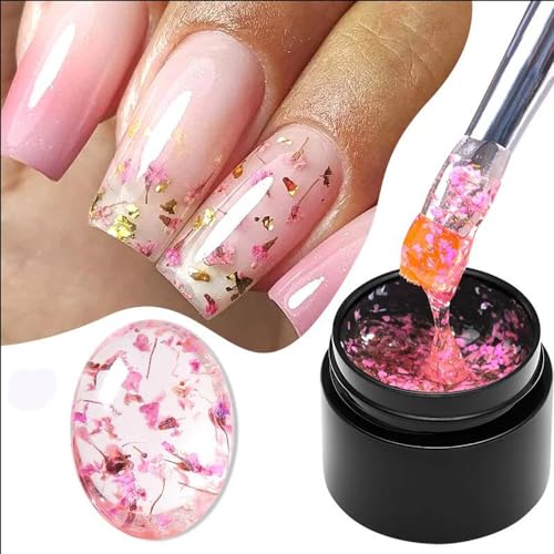 Esmalte en gel flores secas 5ml rosa y azul
