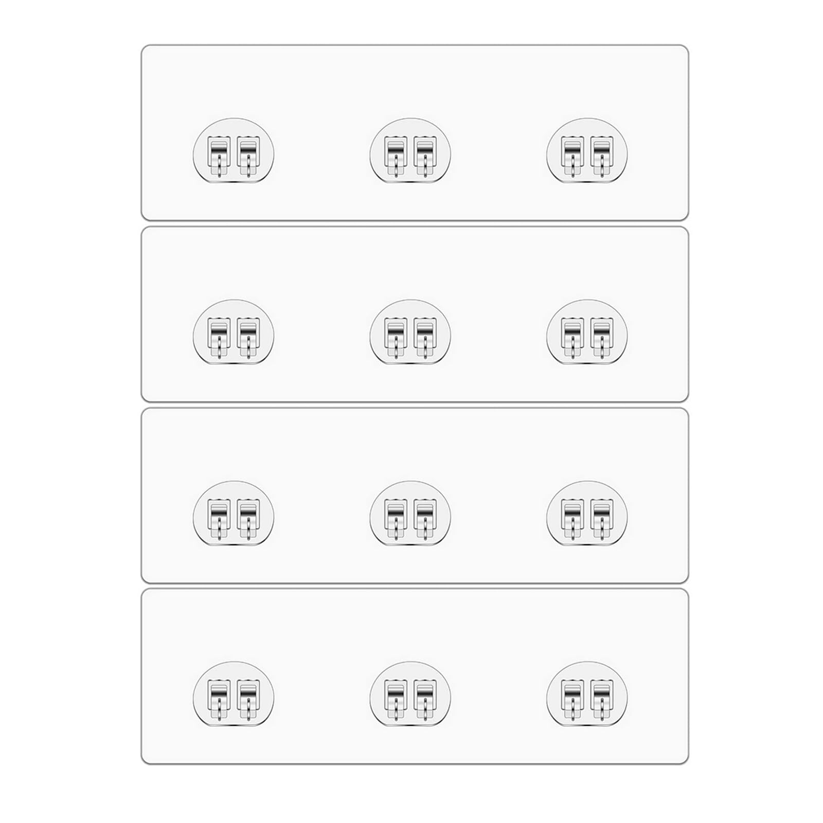 MIUTME 4-Pack Shower Caddy Adhesive Replacement, Strong Adhesive Hooks Strips,Transparent Shower Shelf Adhesion Stickers No Drilling,for Soap Holder, Bathroom Corner Shelves and Kitchen Racks