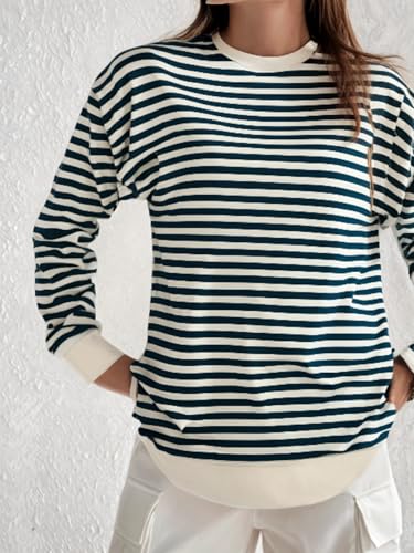 Image of MACK JONNEY Women Striped T-Shirt || T-Shirt for Women || Full Sleeve T Shirt || T-Shirt-MACK640527