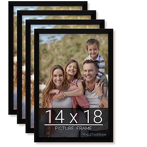 wallsthatspeak 14x18 Black Picture Frame for Puzzles Posters Photos or