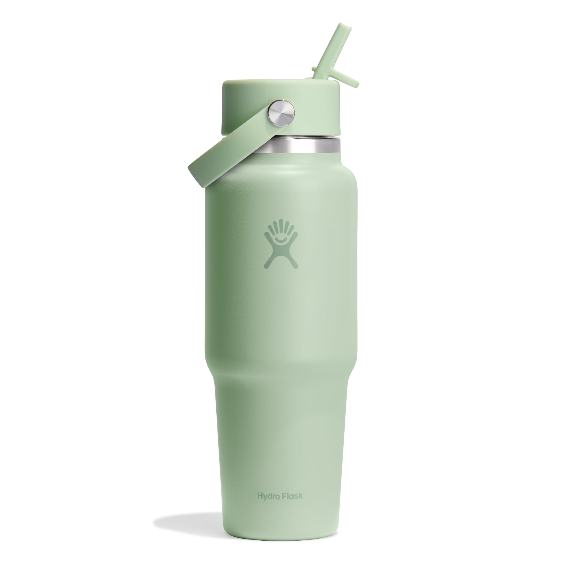 Hydro Flask - Travel Bottle 946 ml (32 oz) - Isolierte Edelstahl-Wasserflasche mit TempShield-Vakuumisolierung und auslaufsicherem Flex-Trinkhalm-Verschluss - Aloe