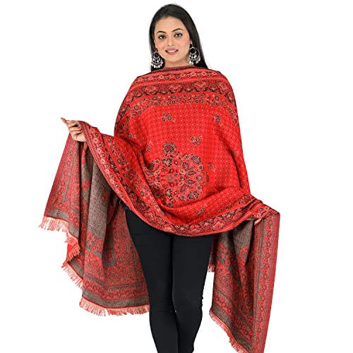 Winter Wear Acro Viscose (40X80 inches) Woven Design Shawl For Wo...